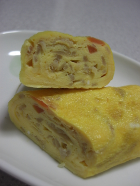 残り物リメイク☆切干大根入り玉子焼き♪