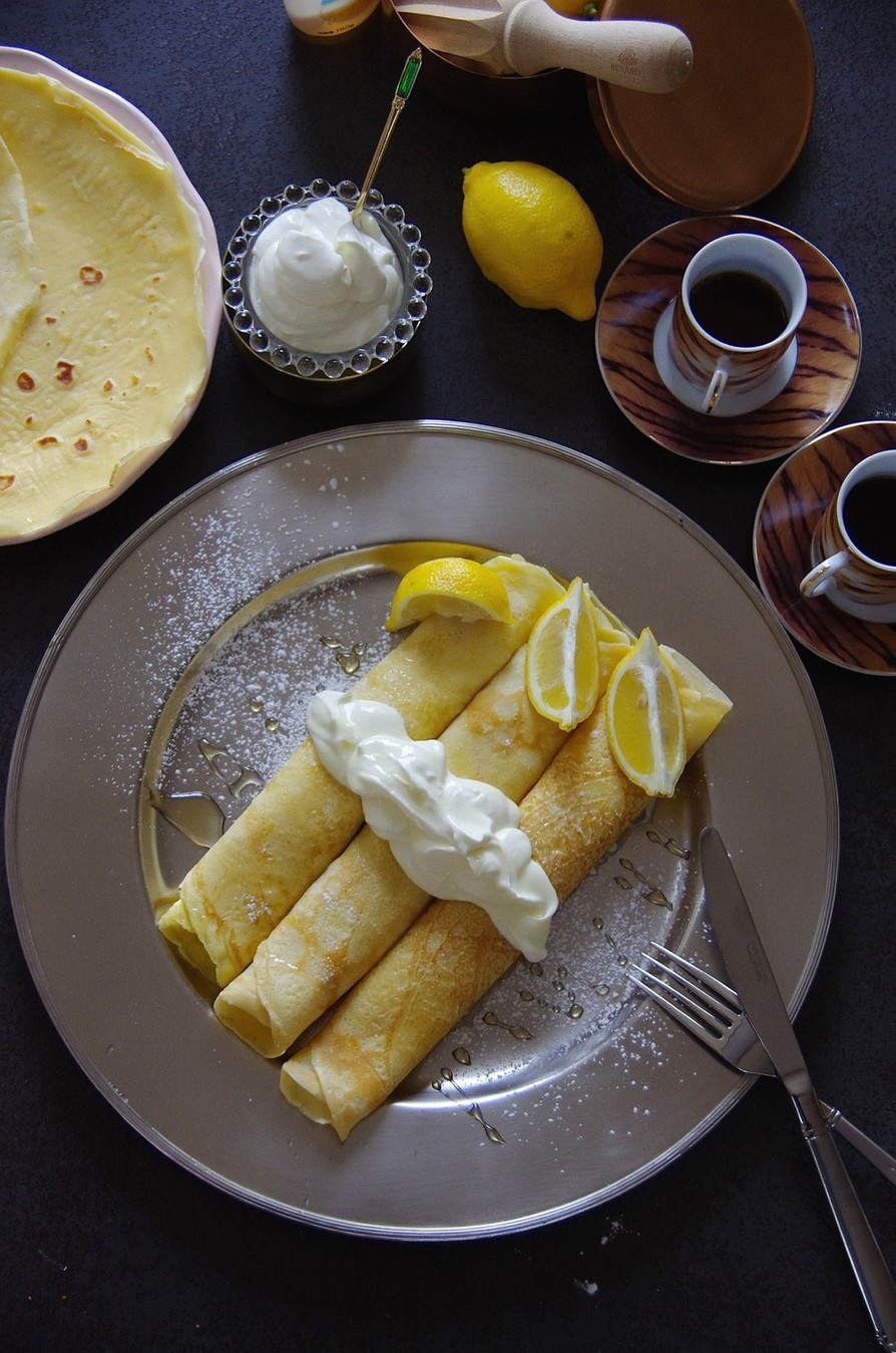 レモンサワークリームワッフルのレシピ