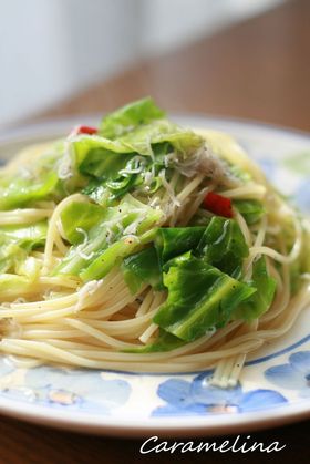 キャベツとじゃこのスパゲティ