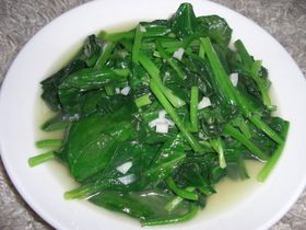 早い!安い?うまい!ほうれん草炒め