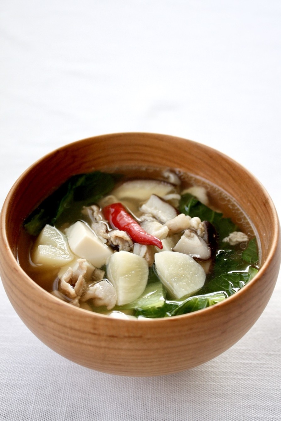 美味しい！にんにくと小松菜の中華スープの画像