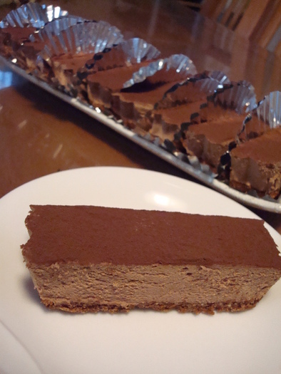 チョコレートレアチーズケーキの写真