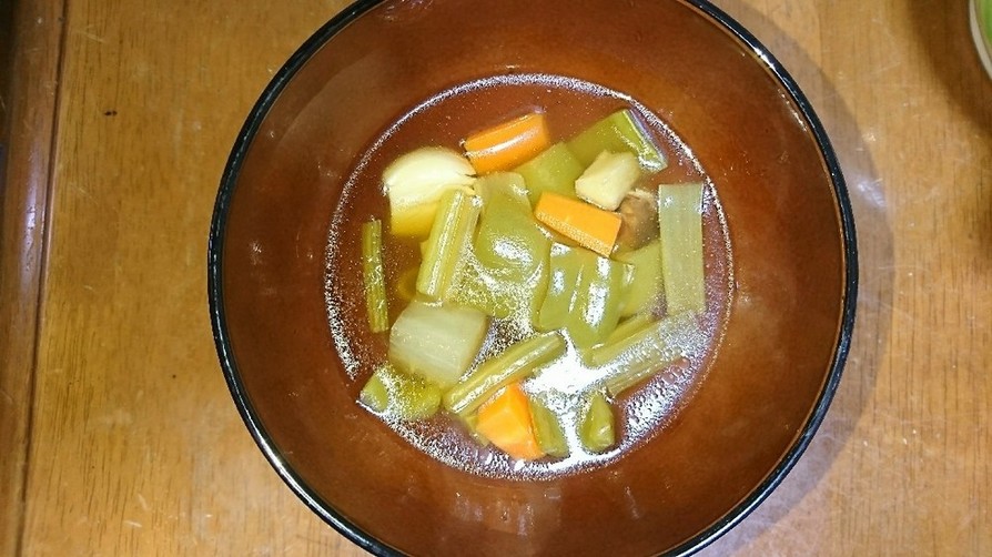 中華によく合う♪ ニンニク野菜スープ!の画像