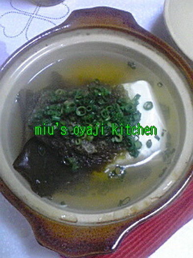 簡単レシピ18　居酒屋風湯豆腐の写真