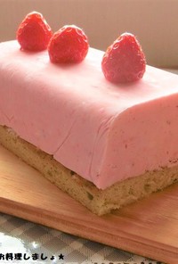簡単★苺のアイスチーズケーキ