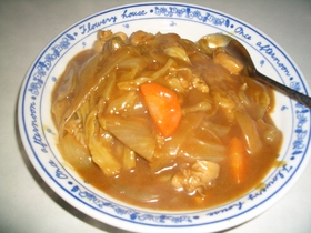 ちょっと和風なキャベツカレー