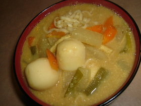 粕汁風カレーうどん