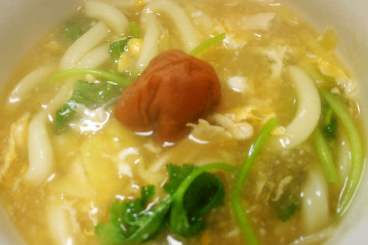 生姜たっぷりあんかけうどんで風邪撃退 レシピ 作り方 By たーぼのはは クックパッド 簡単おいしいみんなのレシピが352万品
