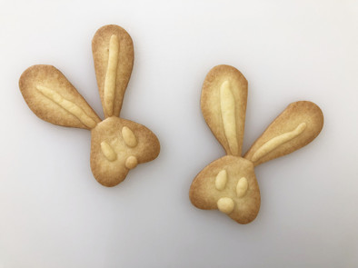 イースター☆ハート型で作るウサギクッキーの写真