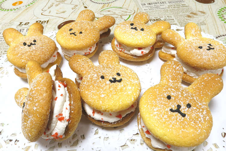 簡単 うさぎのふわサク苺クリームブッセ レシピ 作り方 By パンダワンタン クックパッド 簡単おいしいみんなのレシピが360万品
