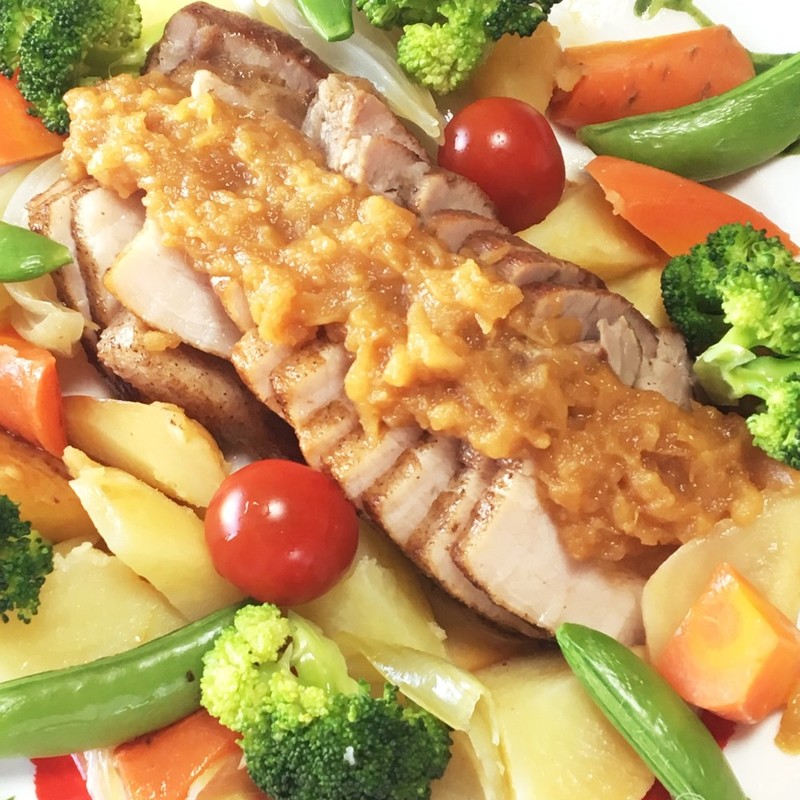 アップルソースポークチョップのレシピ