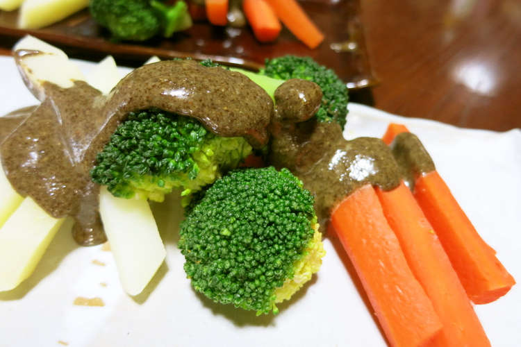 ブロッコリーと温野菜のえごまだれがけ レシピ 作り方 By 福島県 クックパッド 簡単おいしいみんなのレシピが353万品