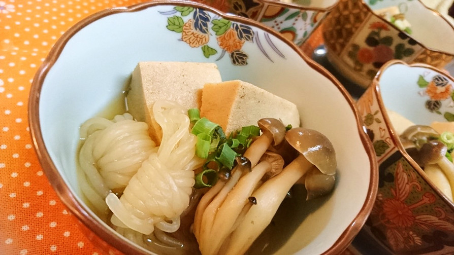 ほっこり♪【高野豆腐と結び白滝の煮物】の画像