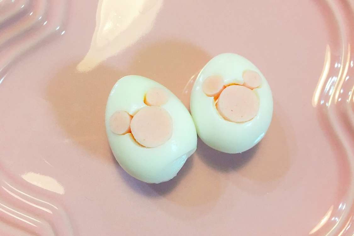 ミッキー柄ゆで卵 レシピ 作り方 By 莉奈ママ クックパッド 簡単おいしいみんなのレシピが379万品