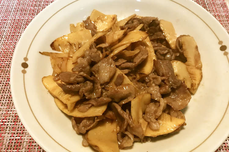 旬の薄切り筍と豚バラ肉の甘辛炒め レシピ 作り方 By なすびおやじ クックパッド 簡単おいしいみんなのレシピが367万品