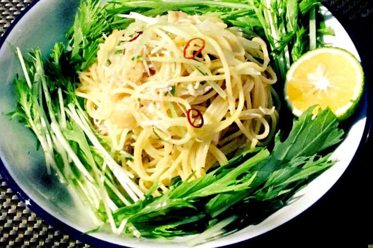 水菜としらすのペペロンチーノ レシピ 作り方 By Keisampo クックパッド 簡単おいしいみんなのレシピが360万品