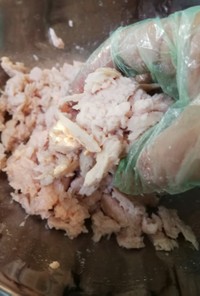 鶏胸肉で作るシーチキン代用品