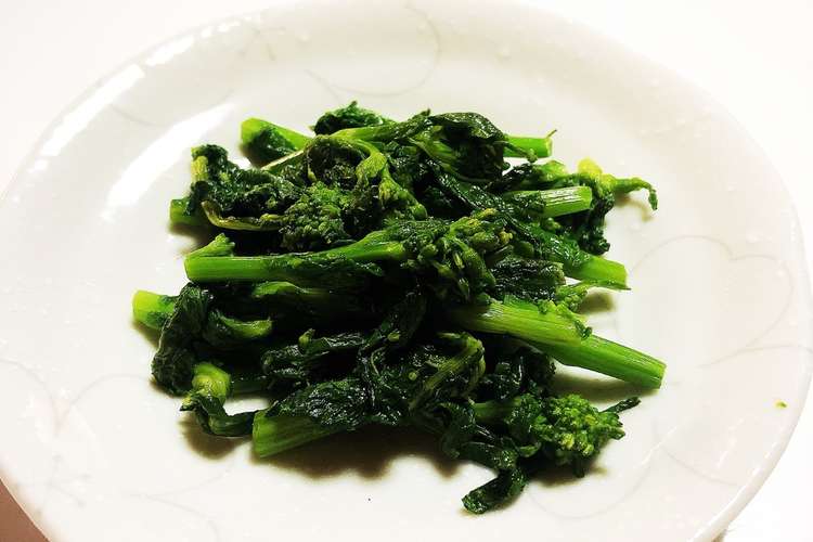 塩とごま油だけ 菜の花の炒め物 レシピ 作り方 By 春空 クックパッド 簡単おいしいみんなのレシピが367万品