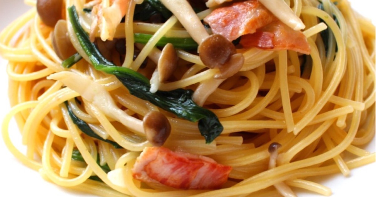 Mベーコンとほうれん草の和風パスタ レシピ 作り方 By Misacoro クックパッド