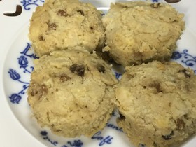 おからレーズン蒸しケーキ♫小麦粉不使用