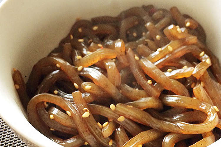 うま地味つまみ 糸蒟蒻のピリ辛炒め レシピ 作り方 By Cmama クックパッド 簡単おいしいみんなのレシピが376万品