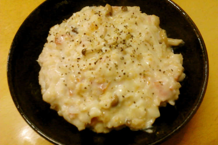 簡単昼食 オートミールのチーズリゾット風 レシピ 作り方 By Jun1121 クックパッド 簡単おいしいみんなのレシピが352万品