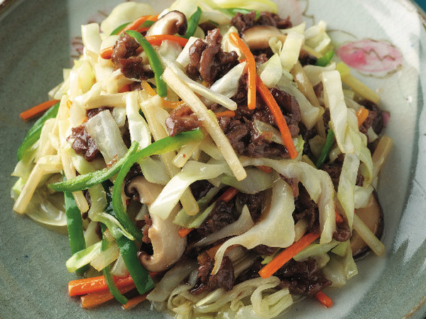 牛肉と五目野菜の炒め物