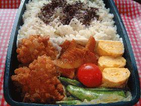 ★今日のお弁当★ かじきの鹿の子揚げ