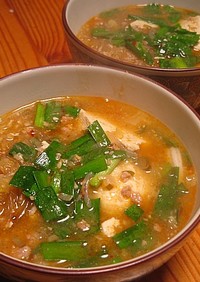 豆腐の四川風春雨スープ