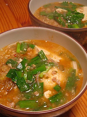 豆腐の四川風春雨スープの画像