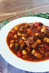 イタリアの家庭料理☆牛肉と豆のスープ