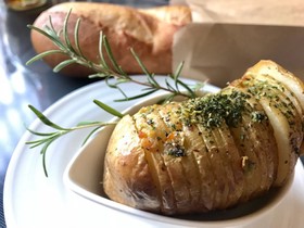 ハッセルバックポテト♡オーブンいらず