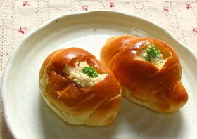 どっちも食べた~い☆欲張りグラタンパン♪