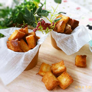 余った食パンのミミで♥さくさくラスクの写真