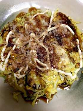粉なし!ダイエット!豆腐と卵のお好み焼き