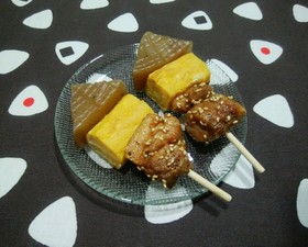 チビ太のおでん風^ ^食べやすいオカズ串