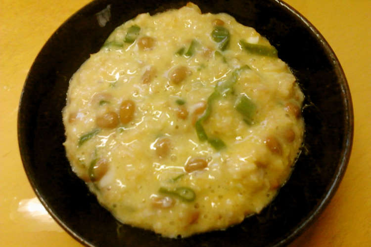 簡単朝食昼食 オートミールで納豆卵雑炊風 レシピ 作り方 By Jun1121 クックパッド