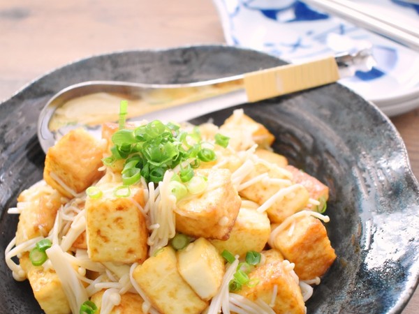 厚揚げの塩にんにく炒め