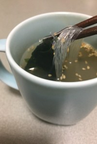 マグカップで作る韓国風春雨スープ