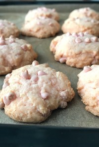 桜餅の風味、さくらドロップクッキー