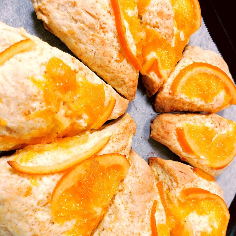 チェリーオレンジスコーンのレシピ