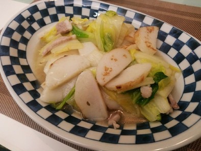 【時短】かまぼこと白菜の中華炒めの写真