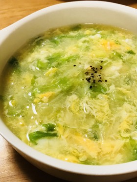 レタスと玉子のとろとろシンプルスープ