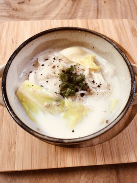ちゃんぽん風?!ミルクそう麺