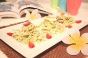 特製アボカドドレッシングの冷製パスタの写真