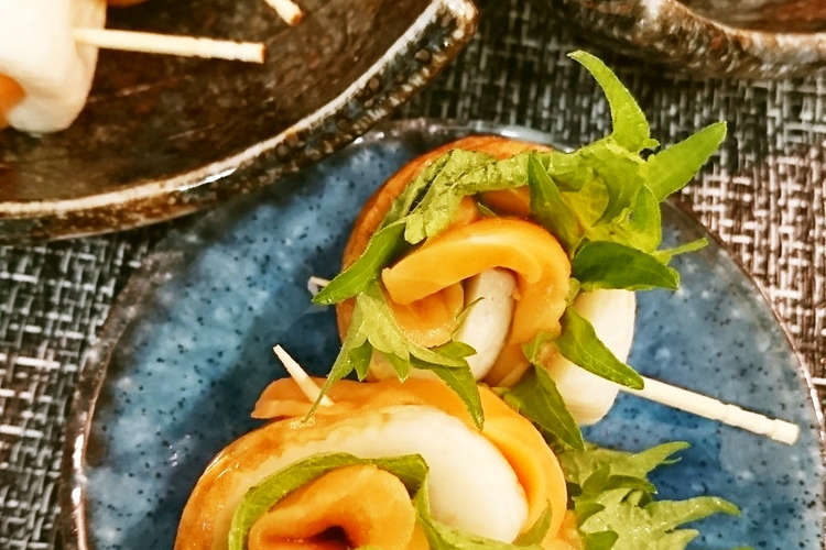 今晩のおつまみ ちくわ サーモン巻き レシピ 作り方 By 赤紫芋介 クックパッド
