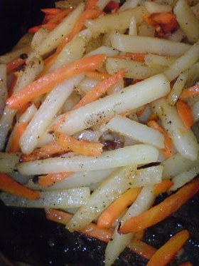 じゃがいもにんじんさっぱり焼き