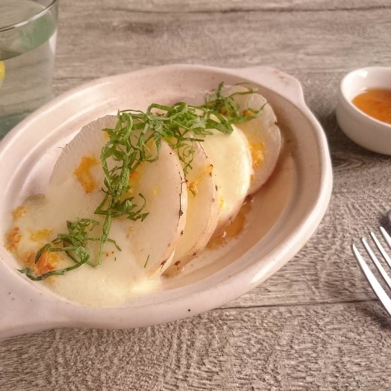 長芋とモッツァレラチーズの塩みかんグリルの画像