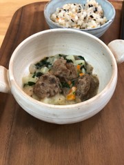 離乳食 レバーと豆腐のふわふわ団子の写真
