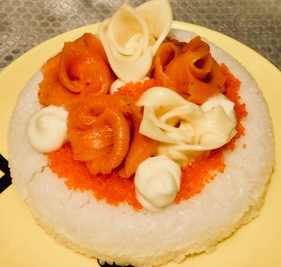 お寿司ケーキの写真
